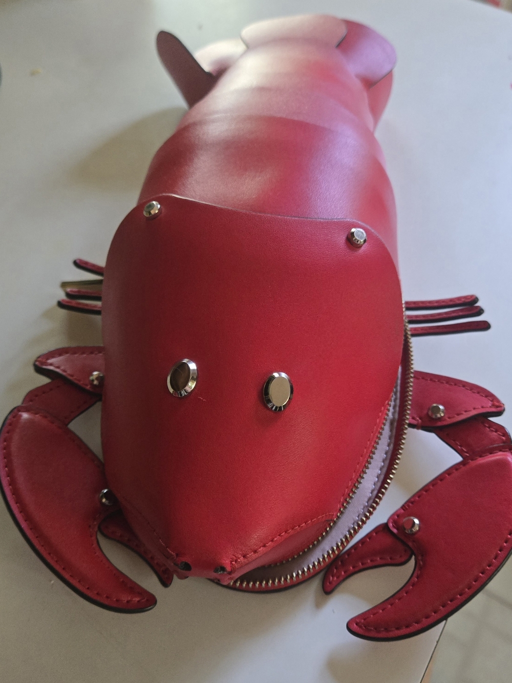 Kate Spade Lobster Purse Love Shack Red with Strap Crossbody Novelty - Picture 5 of 9